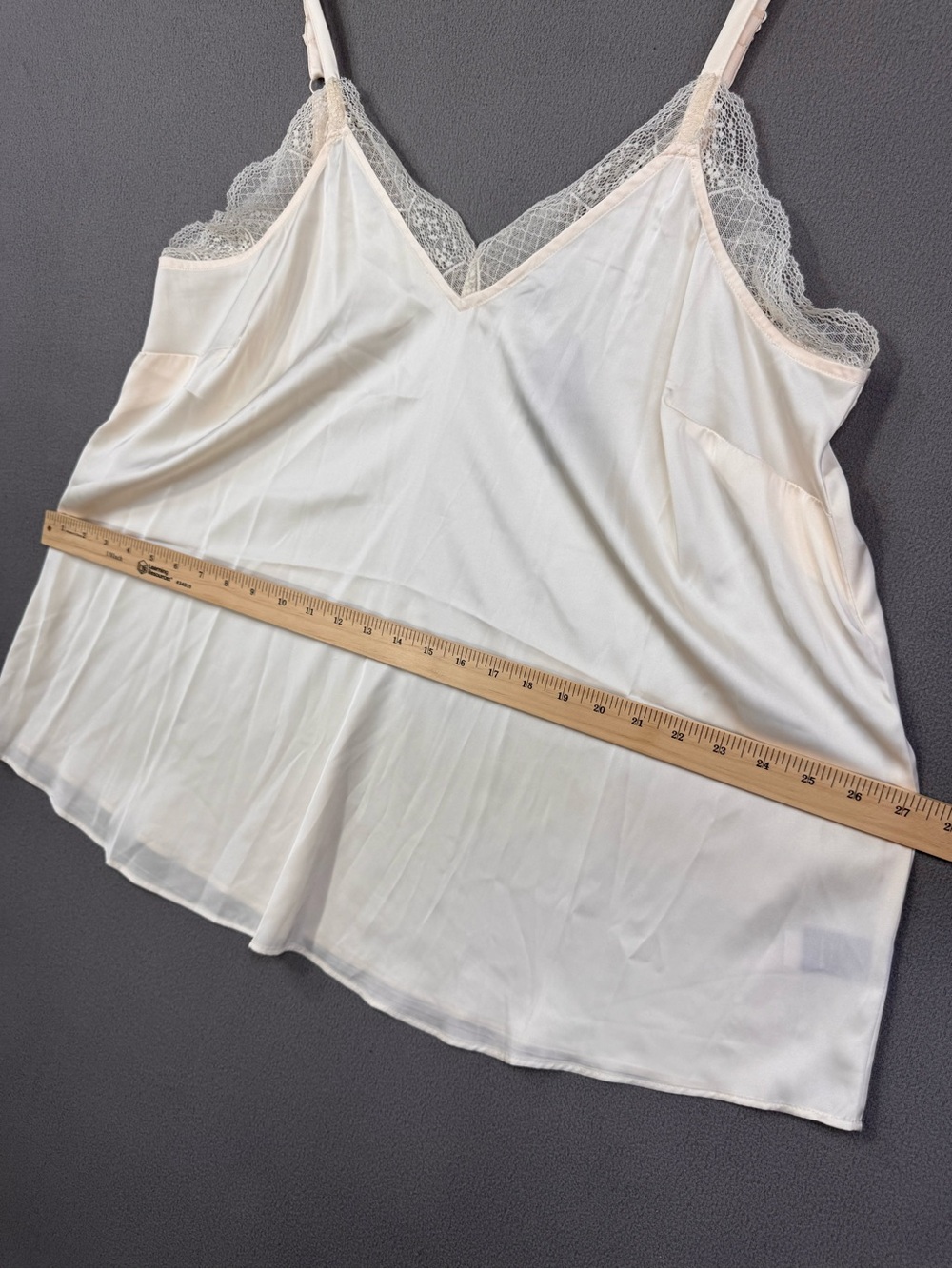 Torrid Satin Lace Trim Cami Ivory, Whisper White, Camisole, 1X - Picture 16 of 16